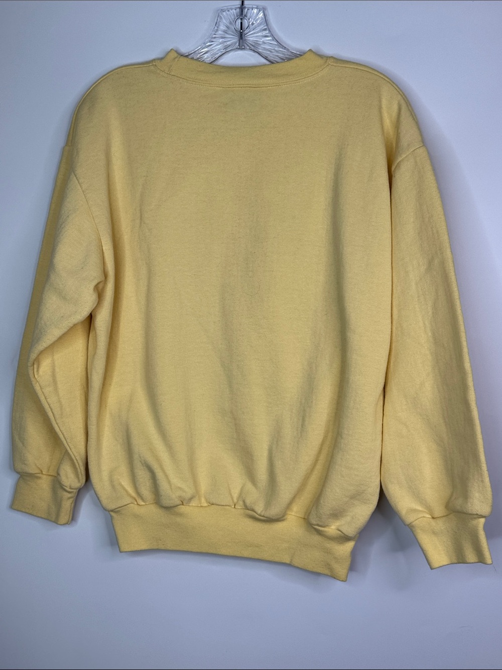 Vintage Basic Editions White Cat Yellow Crewneck Sweatshirt Size Small - Picture 2 of 6